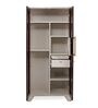 Grace 2 Door Metal Almirah with Mirror in Brown Colour