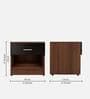 Grace Bed Side Table in Walnut & Wenge Colour