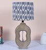 Grace Mangowood Table Lamp With Ikkat Print Satin Shade