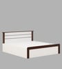 Grace Queen Size Bed in Mist White Finish with Box Storage