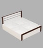 Grace Queen Size Bed in Mist White Finish with Box Storage