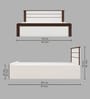 Grace Queen Size Bed in Mist White Finish with Box Storage