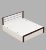 Grace Queen Size Bed in Mist White Finish with Box Storage