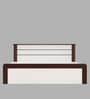Grace Queen Size Bed in Mist White Finish with Box Storage