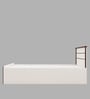 Grace Queen Size Bed in Mist White Finish with Box Storage