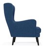 Grace Fabric Wing Chair in Blue Colour
