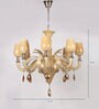 Gracil Beige Glass Chandelier