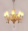 Gracil Beige Glass Chandelier