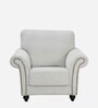 Grafton Fabric 1 Seater Sofa In Ivory Colour
