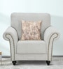 Grafton Fabric 1 Seater Sofa In Ivory Colour