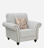 Grafton Fabric 1 Seater Sofa In Ivory Colour