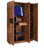 Grafton 3 Door Wardrobe in Natural Pine & Black Finish