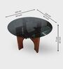 Graham Glass-Top 4 Seater Dining Table Set In Mango Wood Finish