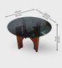 Graham Glass-Top 4 Seater Dining Table Set In Mango Wood Finish