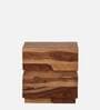 Granada Sheesham Wood Bedside Table in Scratch Resistant Rustic Teak Finish With Drawers