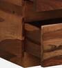 Granada Sheesham Wood Bedside Table in Scratch Resistant Rustic Teak Finish With Drawers