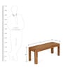Granada Solid Wood 2 Seater Dining Bench in Natural Walnut Finish