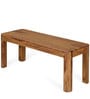 Granada Solid Wood 2 Seater Dining Bench in Natural Walnut Finish