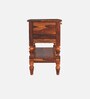 Grande Sheesham Wood With Cane Drawer TV Console In Honey Oak Finish