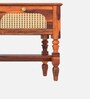 Grande Sheesham Wood With Cane Drawer TV Console In Honey Oak Finish