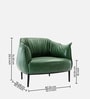 Grandiose Tufted Berg re Faux Leather Lounge Chair In Green Colour