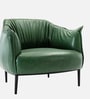 Grandiose Tufted Berg re Faux Leather Lounge Chair In Green Colour