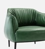 Grandiose Tufted Berg re Faux Leather Lounge Chair In Green Colour