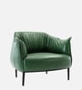 Grandiose Tufted Berg re Faux Leather Lounge Chair In Green Colour