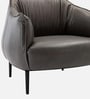 Grandiose Tufted Berg re Faux Leather Lounge Chair In Grey Colour