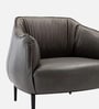 Grandiose Tufted Berg re Faux Leather Lounge Chair In Grey Colour