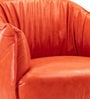 Grandiose Tufted Berg re Faux Leather Lounge Chair In Orange Colour