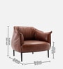 Grandiose Tufted Berg re Faux Leather Lounge Chair In Tan Colour