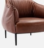 Grandiose Tufted Berg re Faux Leather Lounge Chair In Tan Colour