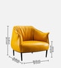 Grandiose Tufted Berg re Faux Leather Lounge Chair In Yellow Colour