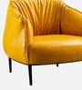 Grandiose Tufted Berg re Faux Leather Lounge Chair In Yellow Colour