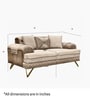 GrandLuxe Fabric Two Seater Sofa in Beige Colour