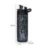 Granite Print 750 ml Sports Water Bottle (Black)