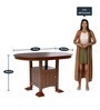 Grant Solid Wood 6 Seater Dining Set in Brown Colour