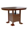Grant Solid Wood 6 Seater Dining Set in Brown Colour