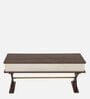 Granth Wood Top Coffee Table in Dual Finish With Drawer
