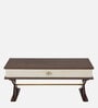 Granth Wood Top Coffee Table in Dual Finish With Drawer