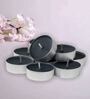 Grape Aroma Black Metal (Pack Of 50) Tea Light Candles