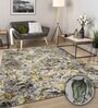 Graphite Floral Polyester 9' X 12' Machine Made Carpet