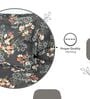 Graphite Shade Floral 144 Tc Cotton Double Bedsheet With 2 Pillowcovers