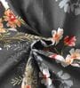 Graphite Shade Floral 144 Tc Cotton Double Bedsheet With 2 Pillowcovers