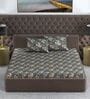 Graphite Shade Floral 144 Tc Cotton Double Bedsheet With 2 Pillowcovers