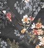 Graphite Shade Floral 144 Tc Cotton Double Bedsheet With 2 Pillowcovers
