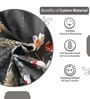 Graphite Shade Floral 144 Tc Cotton Double Bedsheet With 2 Pillowcovers