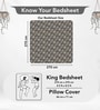 Graphite Shade Floral 144 Tc Cotton King Bedsheet With 2 Pillowcovers