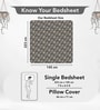 Graphite Shade Floral 144 Tc Cotton Single Bedsheet With Pillowcover